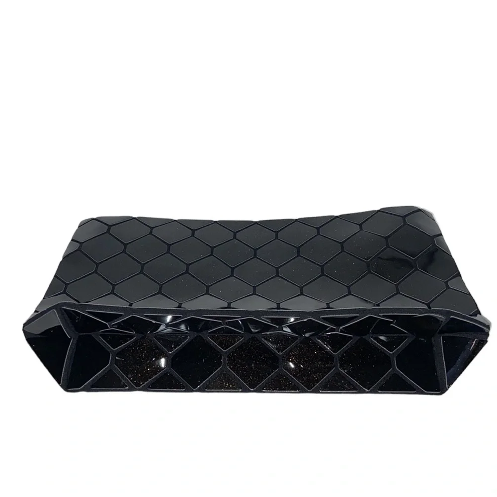 Emilio Pepe Italy Womens hexagon geometric clutch bag handbag purse